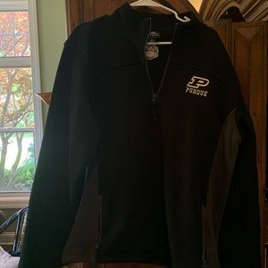 Purdue Colosseum quarter zip. Black.
